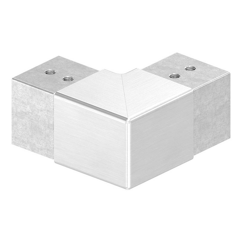 Eckbogen, horizontal, für Nutrohr 40x40mm, V4A