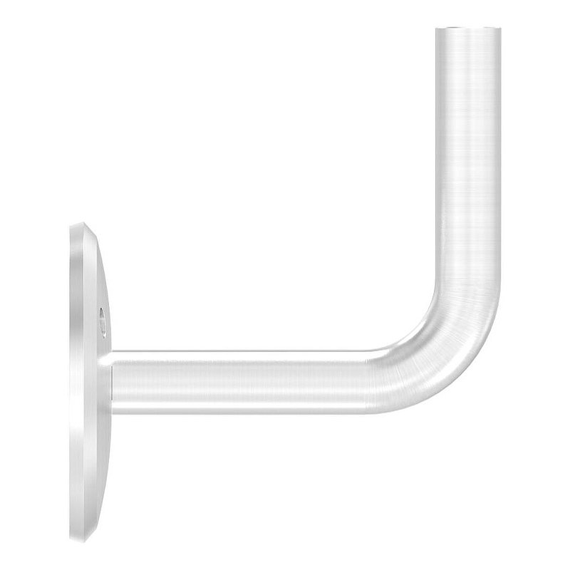 Handrail bracket for welding (round plate and bracket screwed together), AISI304