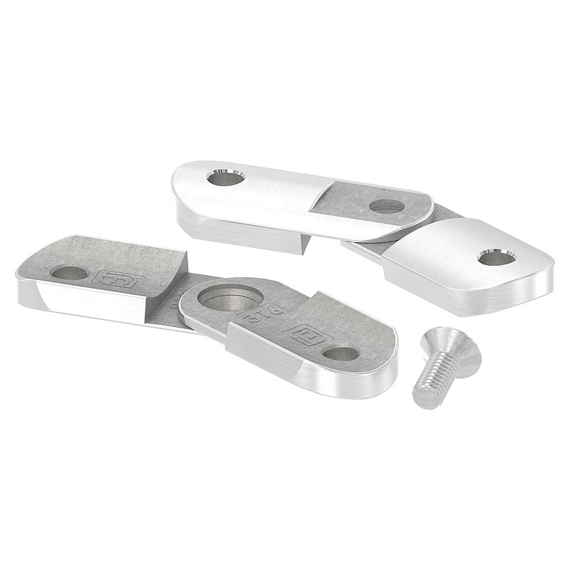 Handlaufanschlussplatte verstellbar, 42,4mm, V4A