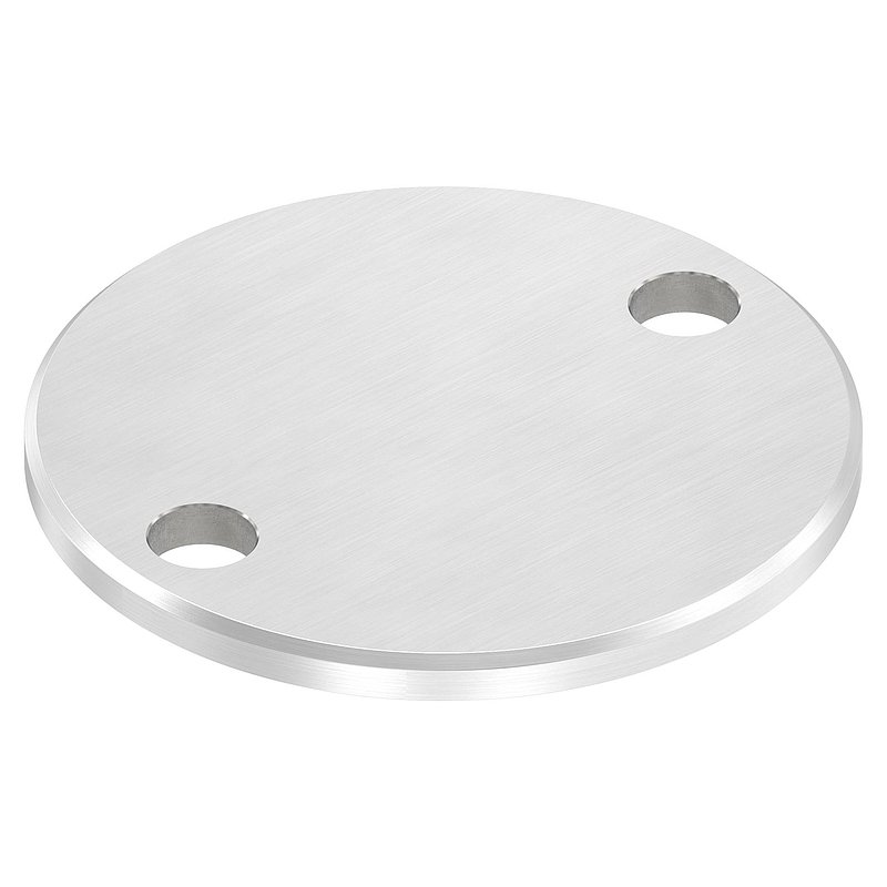 Ankerplatte Ø 100x6mm, mit Längsschliff und Fase, V2A