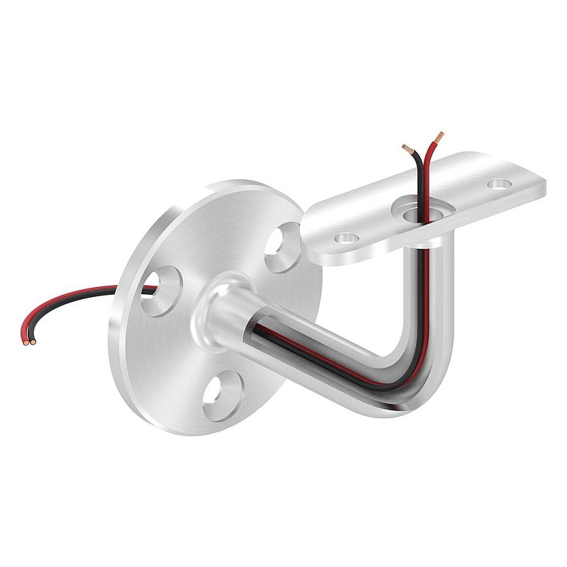 Handlaufhalter mit Kabeldurchführung für LED Handläufe, V2A