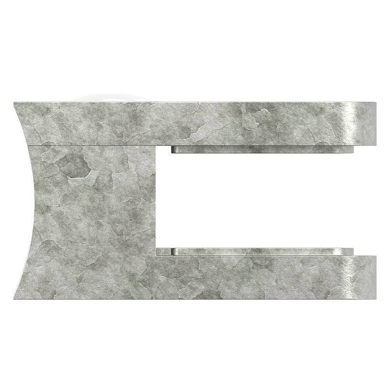 Glass clamp mod. 11, connection: 60.3mm, raw zinc