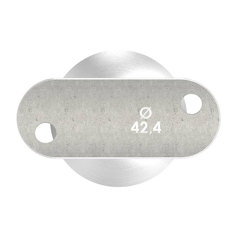 Handlaufstütze für Rohr 42,4 x 3,0mm, Halteplatte: 42,4mm