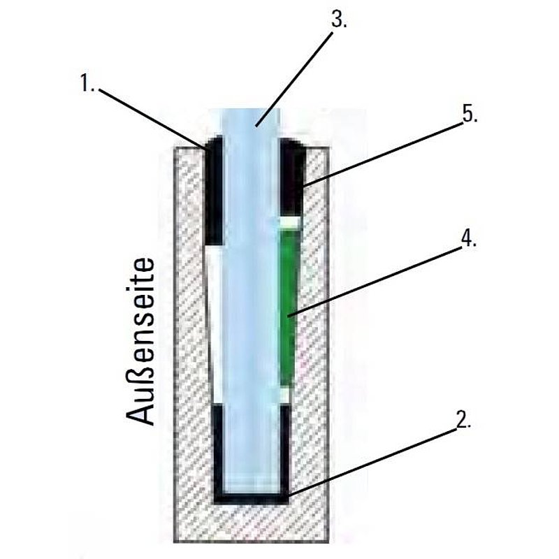 Assembly set for 3m aluminium profile for glass 20.76 - 21.52mm