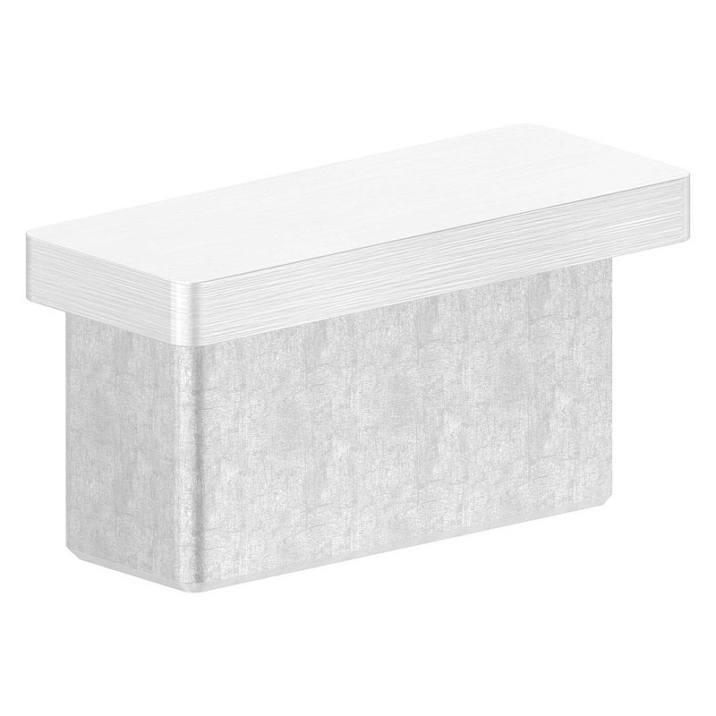 Einsteckkappe, für Rohr 50x20x2,0mm, V2A