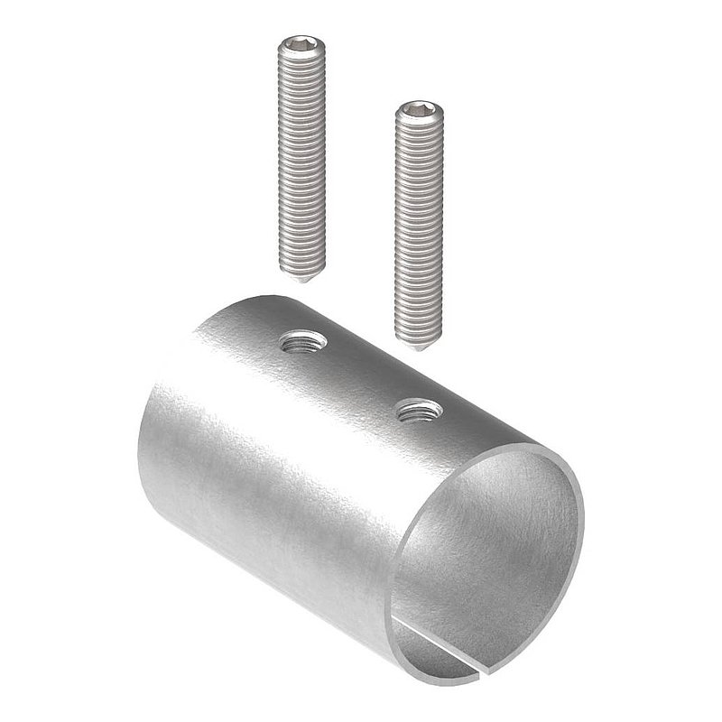 Connecting sleeve for tube 48.3x2.0mm, AISI304
