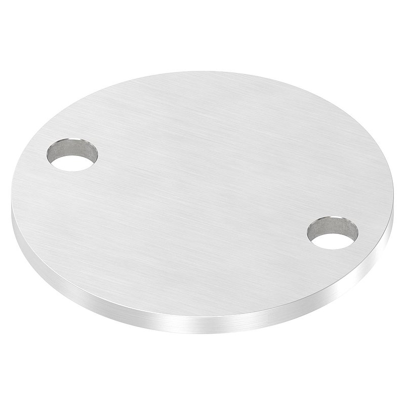 Ankerplatte Ø 100x6mm, mit Längsschliff, V2A