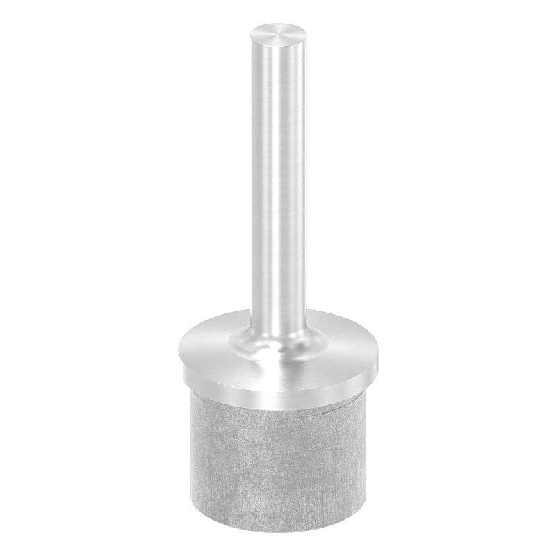 Rohrabschlussstopfen mit Stift Ø 12mm für Rohr 42,4x2,5mm, V2A