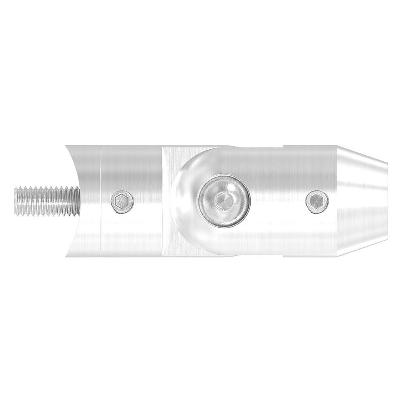 Querstabhalter mit Gelenk (zum Stoßen von vorne) 42,4mm Rohr, 12,2mm Bohrung, V2A