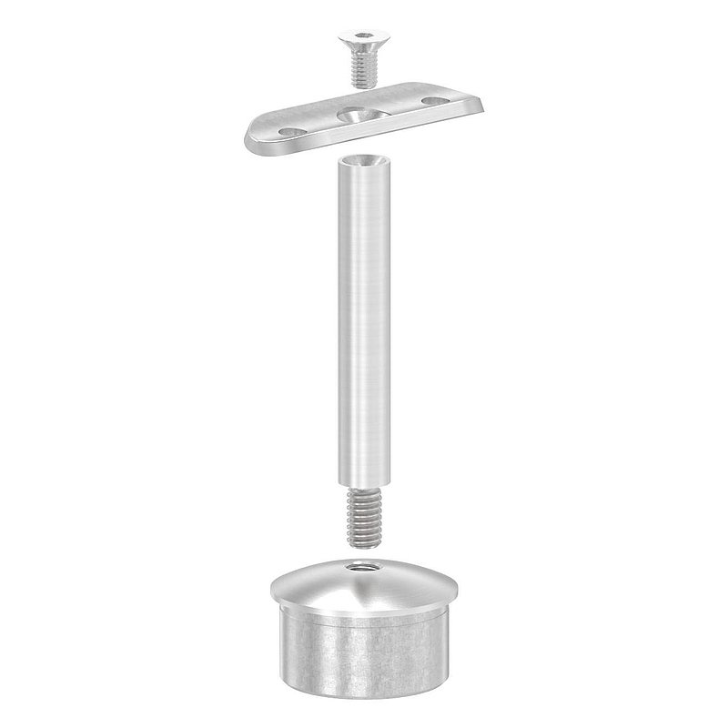 Rohrabschlussstopfen für Rohr 42,4x2,0mm, Handlaufanschlussplatte: 42,4mm, V2A