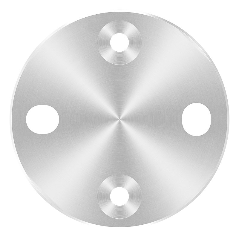 Ankerplatte, 100x8mm mit Fase, für Distanzhülse, V2A