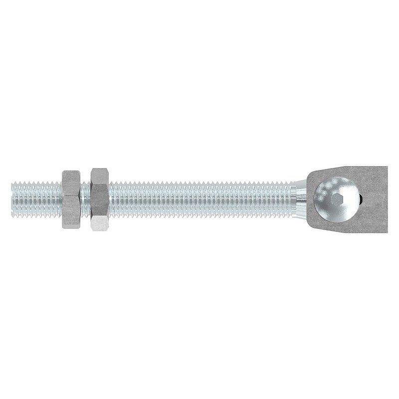 Gond à visser M18 réglable, filetage long, acier électrozingué
