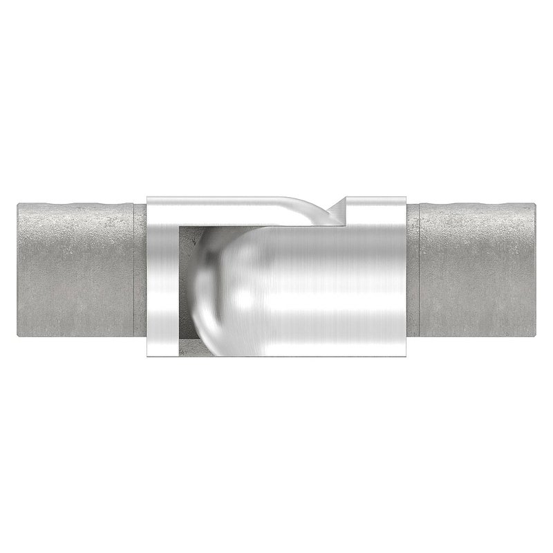 Flexible connector for grooved tube 42.4 mm, AISI316