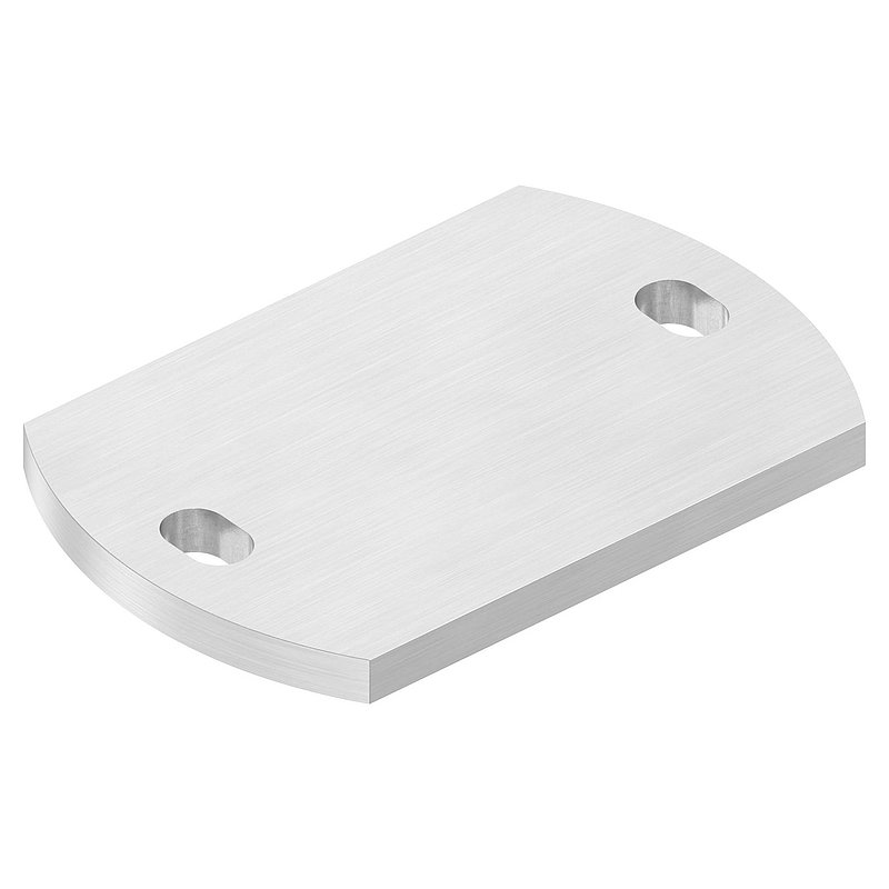 Ankerplatte, 150x100x10mm, mit Längsschliff, V2A