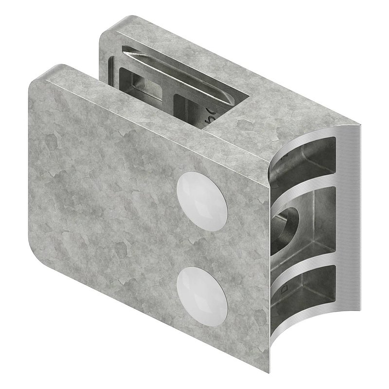 Glasklemme Mod. 36, Anschluss: 33,7mm, in Zink roh