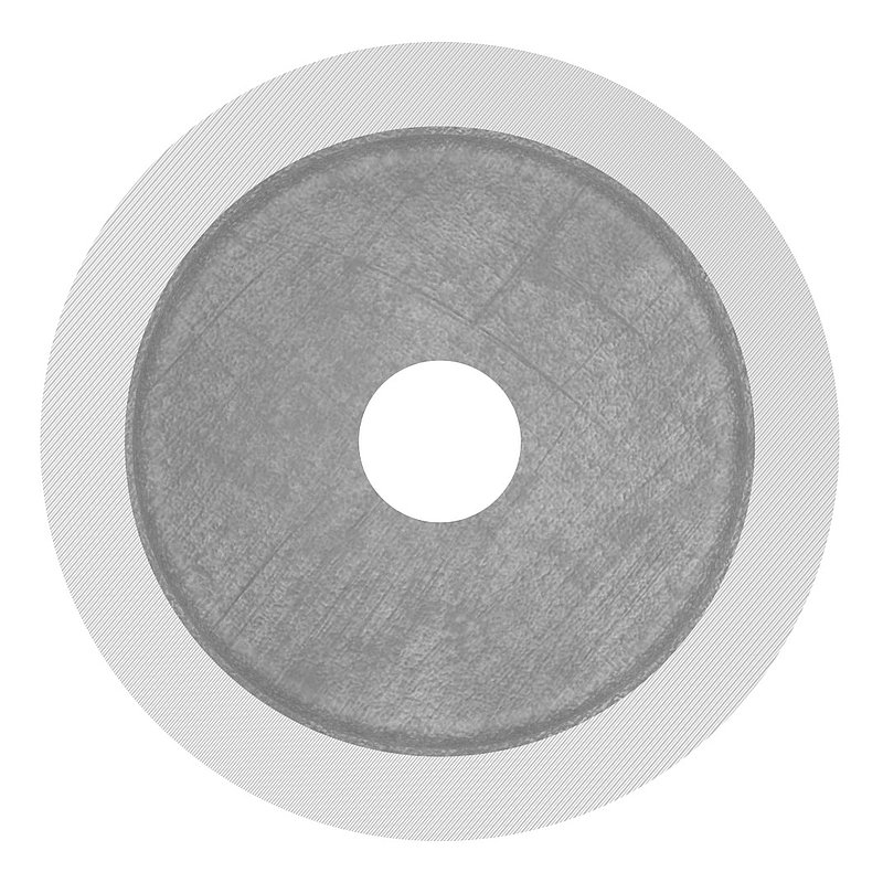 Lower part Ø 52 mm, with through-hole, D:20 mm, AISI304