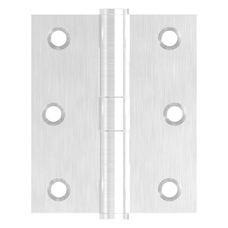 Edelstahl-Scharnier 76x63mm mit festem Zapfen
