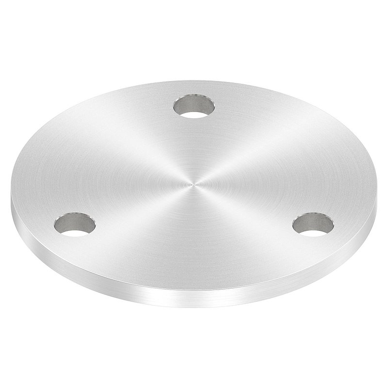 Ankerplatte Ø 100x6mm, mit Rundschliff, V2A