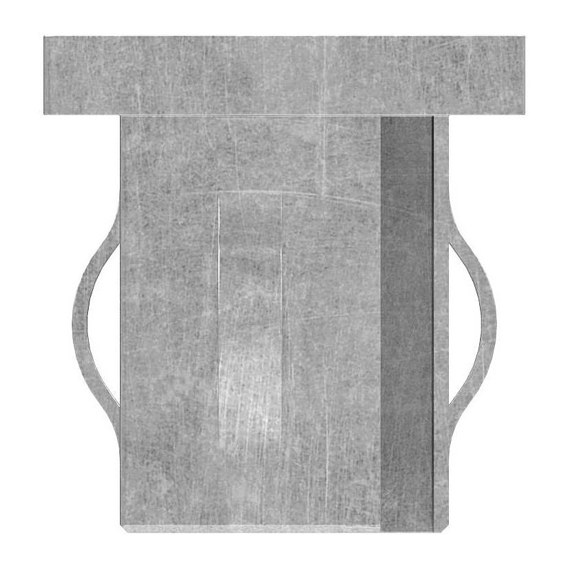 Steel end cap, for, rectangular tube 50x30mm