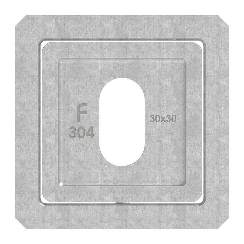 Wandbefestigung für Quadratrohr 30x30mm, V2A