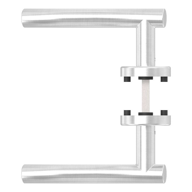 Pair of lever handles, rotatable, AISI304