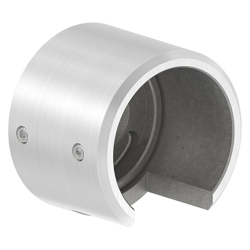 Wall mounting for slotted tube 42.4 mm, left, AISI316