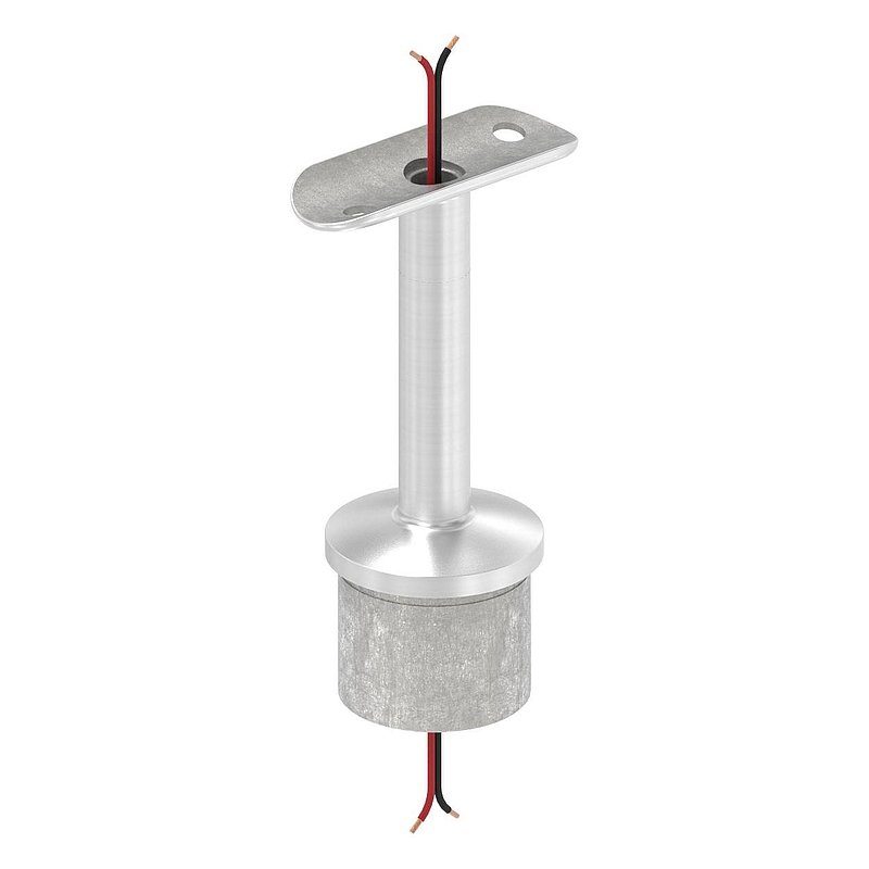 Rohrabschlussstopfen mit Stift für LED Handlauf, V4A