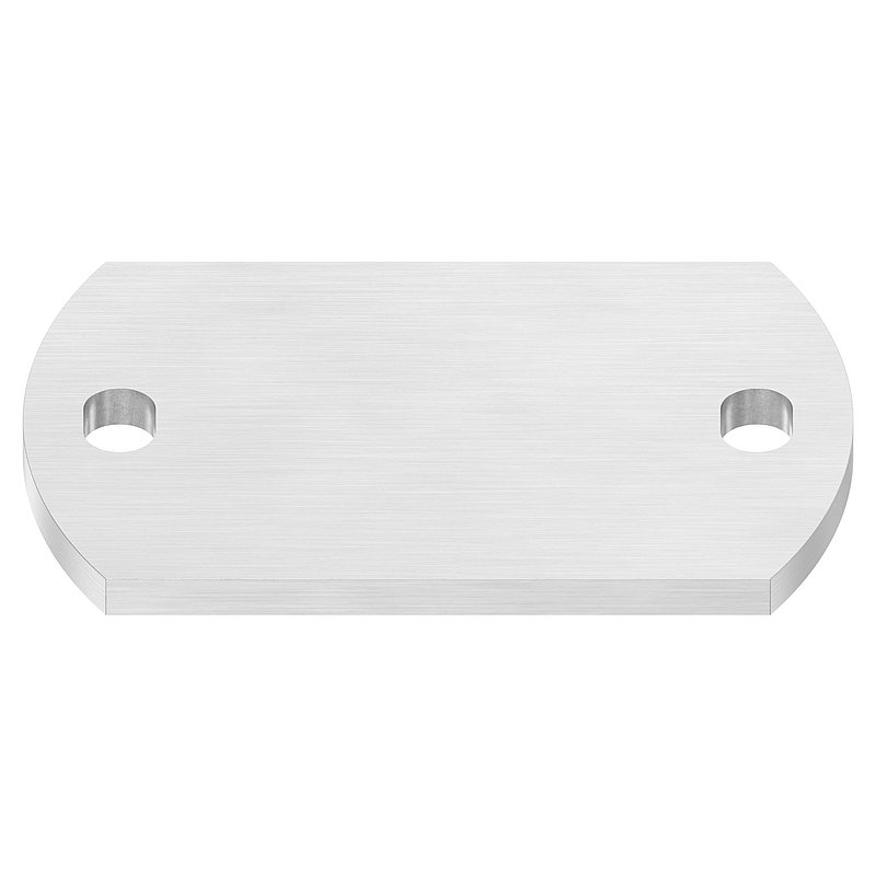 Ankerplatte, 150x100x8mm, mit Längsschliff, V2A