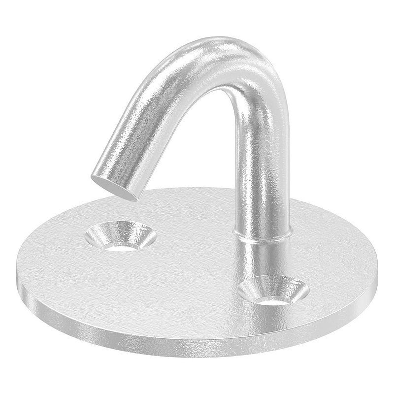 Befestigungsöse/Haken mit runder Platte V4A