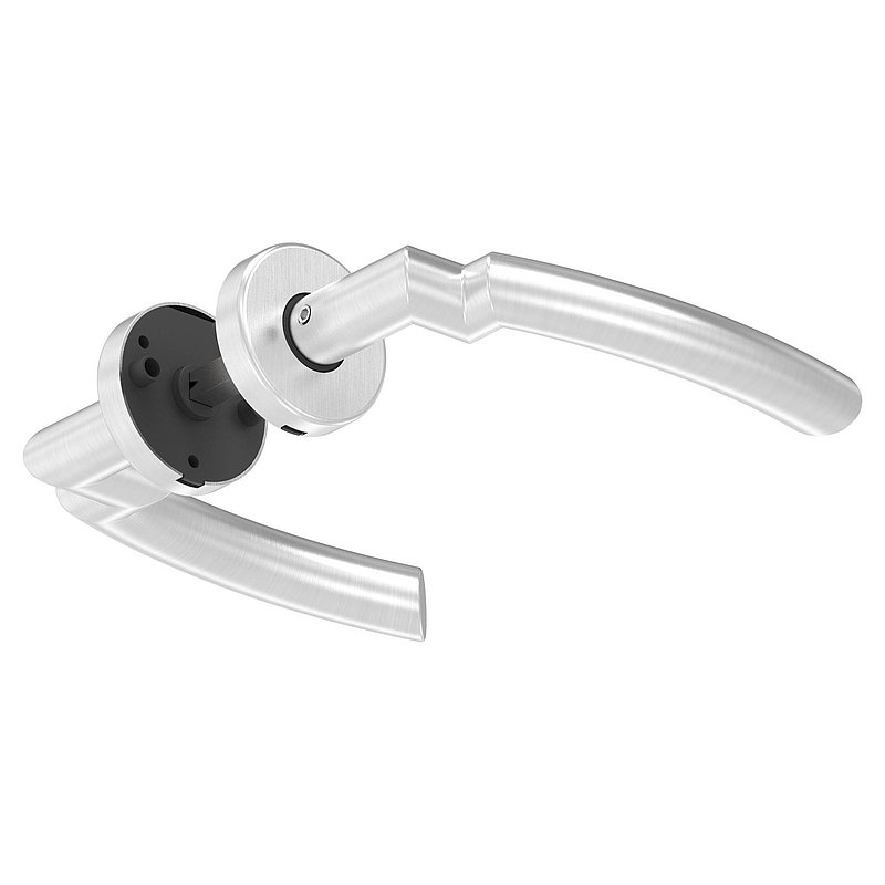 Pair of lever handles, rotatable, AISI304