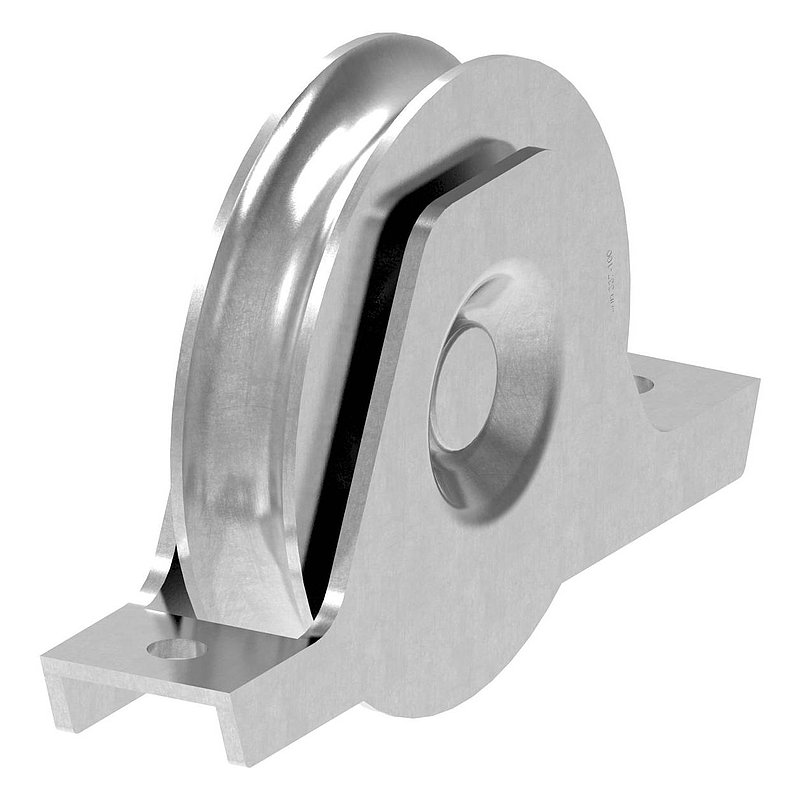 Schiebetorrolle mit Rundrille