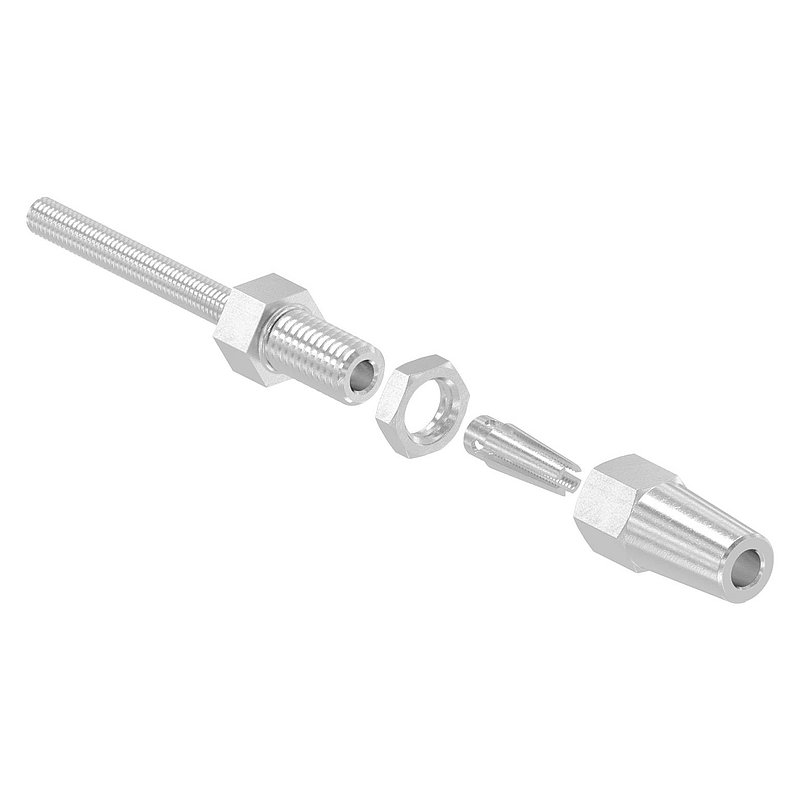terminal fileté à monter soi-même pour câble Ø 4mm et filetage M6, V4A