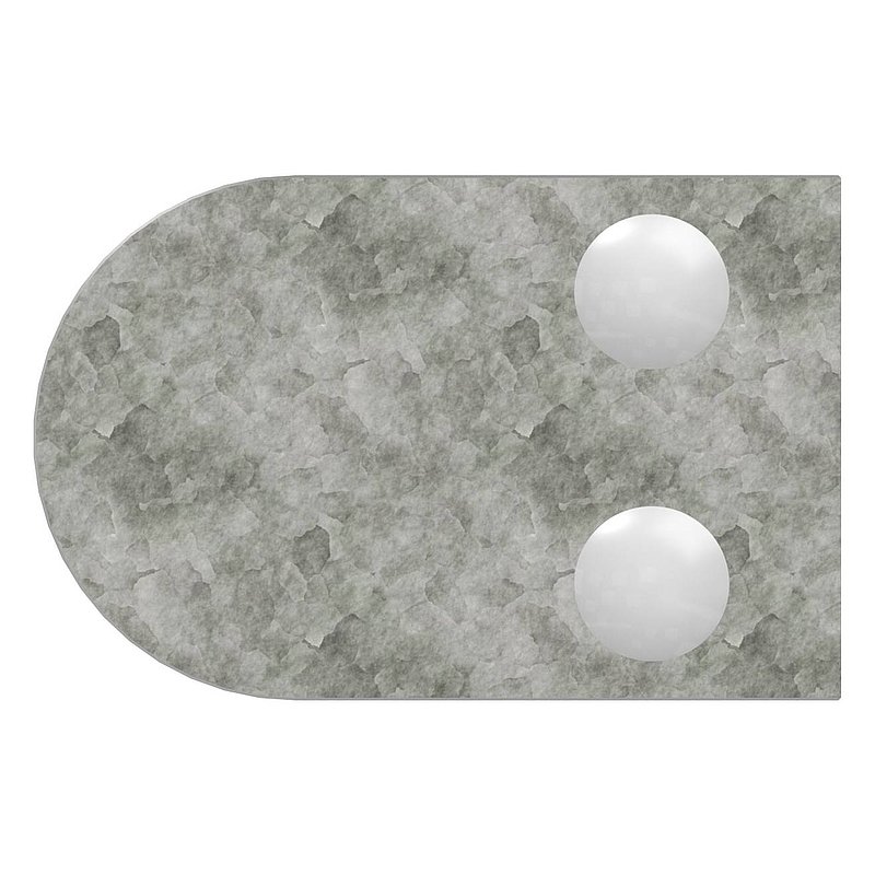 Glasklemme Mod. 33, Anschluss: 42,4mm, in Zink roh