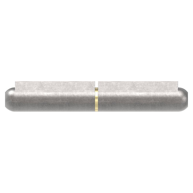 Anschweißband mit Messingring und -stift, Länge: 120mm