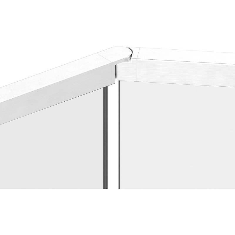 Verbinder flexibel für Quadratnutrohr 40x40mm, V4A