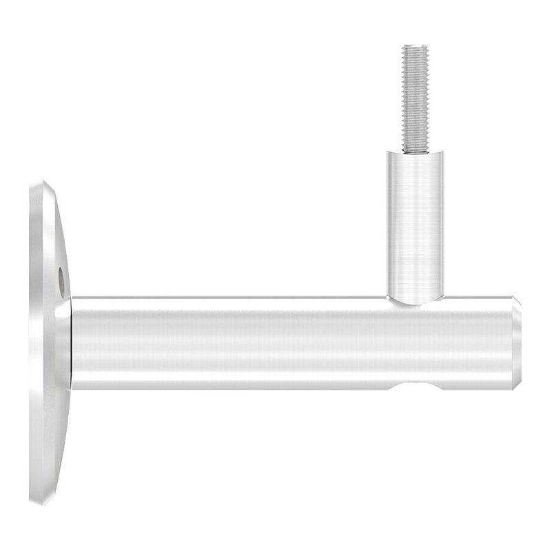 Screw-on handrail bracket, pan-head screw (round bar and bracket screwed together), AISI304