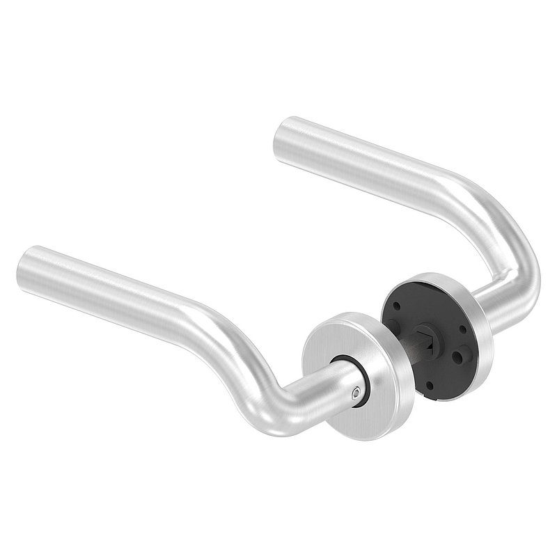 Pair of lever handles, rotatable, AISI304