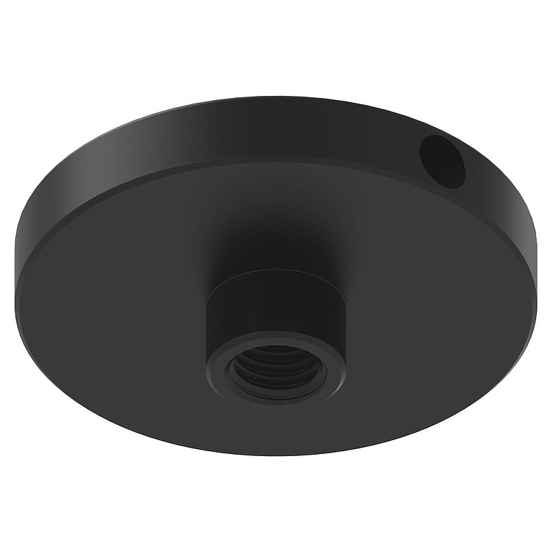 Partie supérieure pour point de fixation 52mm, V2A, revêtu par poudre en RAL 9005 noir mat