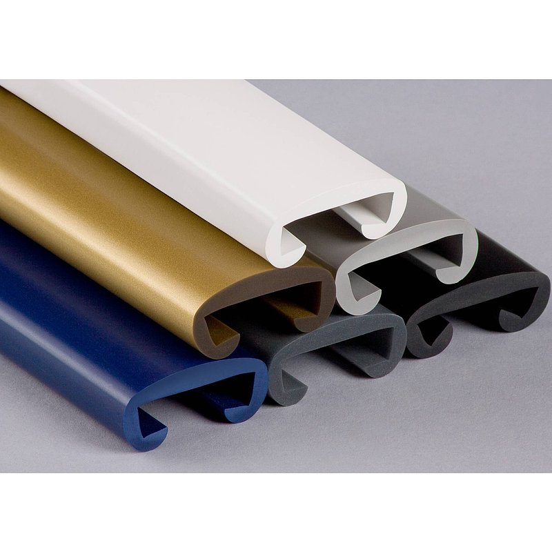 Kunststoffhandlauf für 30x8mm, weißaluminium