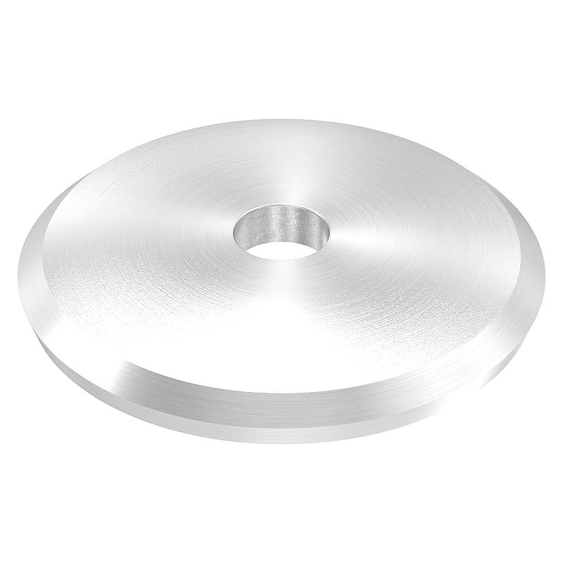 Embase ronde Ø 58x5mm, bombée, avec ponçage circulaire, V2A