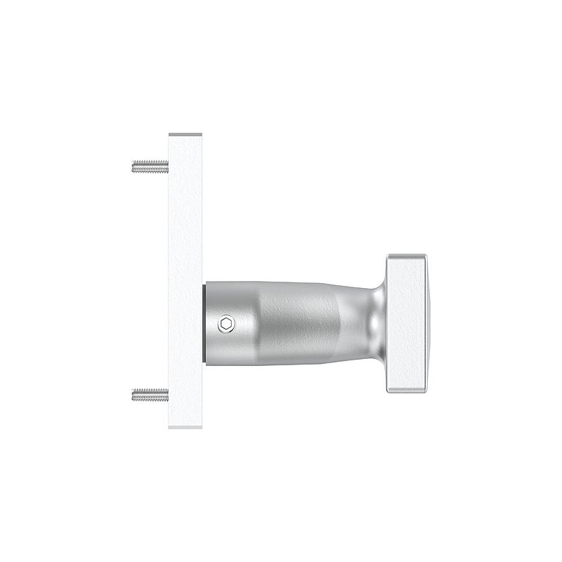 Bouton de porte rectangulaire, coudé, pivotant