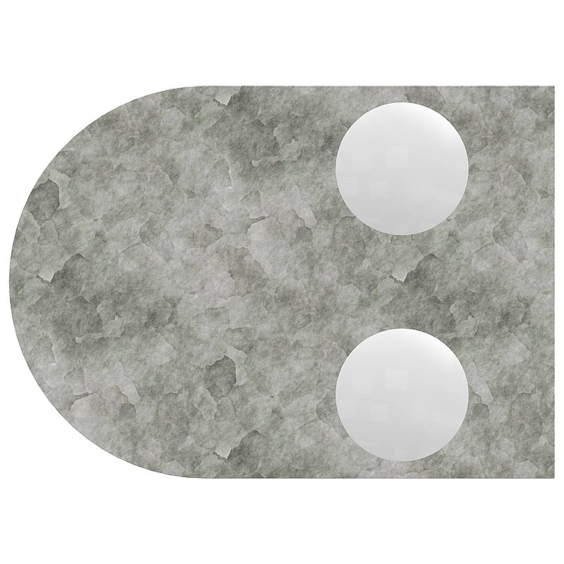 Glasklemme Mod. 30, Anschluss: 48,3mm, Zink roh