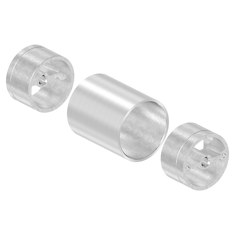 Verbinder für 42,4mm Holzhandlauf, V2A