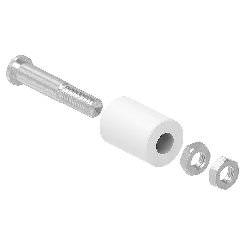 Guide roller Ø 40 x 60mm, thread M16, V2A