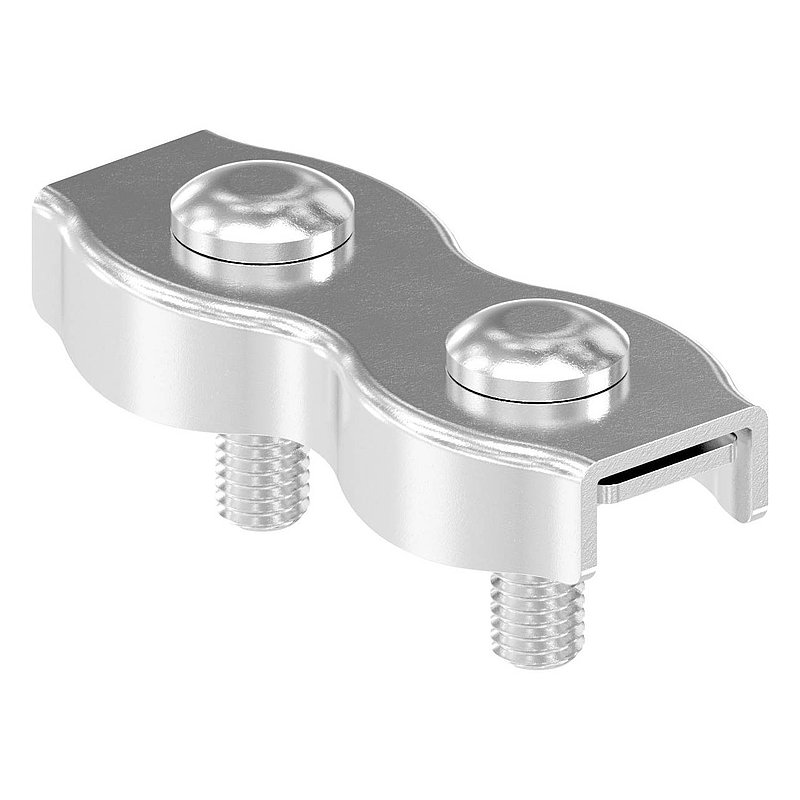 Duplexklemmen für Seil 8mm, V4A