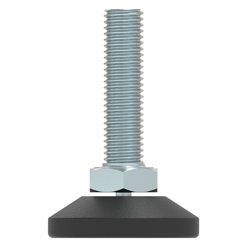 Levelling foot with adjusting screw with hexagon socket