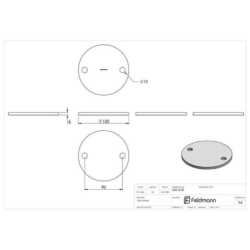 Ankerplatte 120x6mm