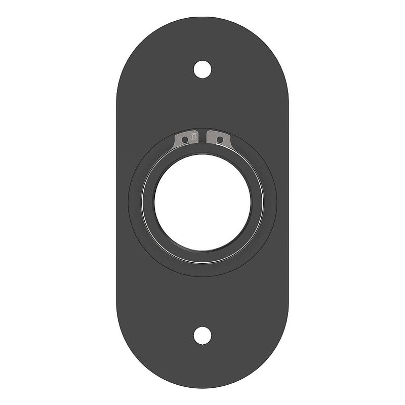 Montageplatte oval: 65x140mm