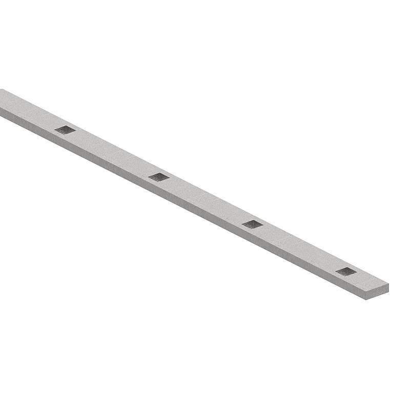 Lochleiste 25x8mm, Lochabstand 120mm, 3000mm