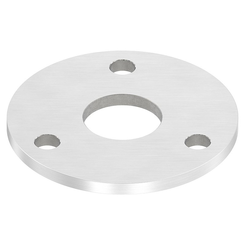 Ankerplatte Ø 100x6mm, mit Längsschliff, V2A